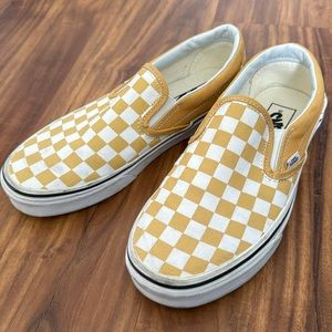Vans Checkered Slip On Yellow